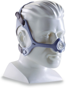 Maska Wisp z uprzężą z tkaniny, z portem wydechowym