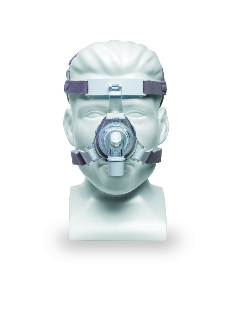 Maska TrueBlue, z portem wydechowym, z uprzężą, roz. S