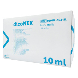 DicoNEX - strzykawka jednorazowego użytku 3-częściowa, Luer, 10 ml (100szt.)