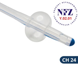 Cewnik urologiczny Foley 2-drożny silikon CH 24 (1 szt.)