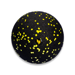 Piłeczka do masażu yellowMASSAGE Ball, EPP, czarno-żółta 12cm
