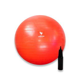 Piłka rehabilitacyjna yellowGYM ball 55cm, czerwona