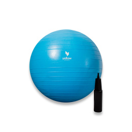 Piłka rehabilitacyjna yellowGYM ball 45cm, niebieska